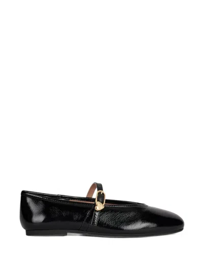Love Moschino Patent-leather Ballet Flats In Black