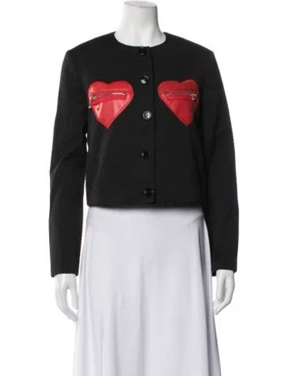 Pre-owned Love Moschino Patterned Jacket In Black