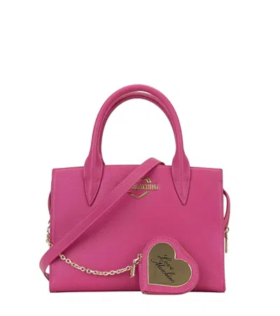 Love Moschino Pink Heart Logo Small Satchel