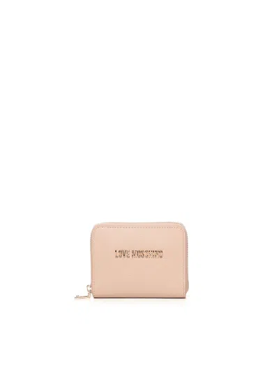 Love Moschino Pink Zip Around Wallet With Logo