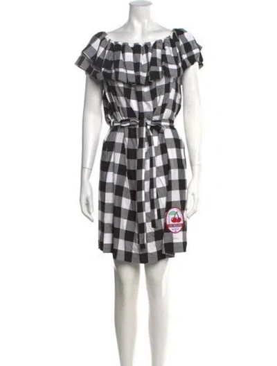 Pre-owned Love Moschino Plaid Print Mini Dress In Multi
