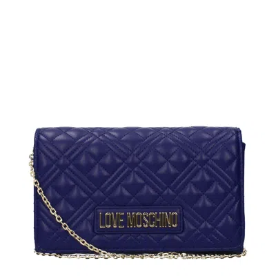 Love Moschino Pochette Woman Polyurethane Blue/blueberry