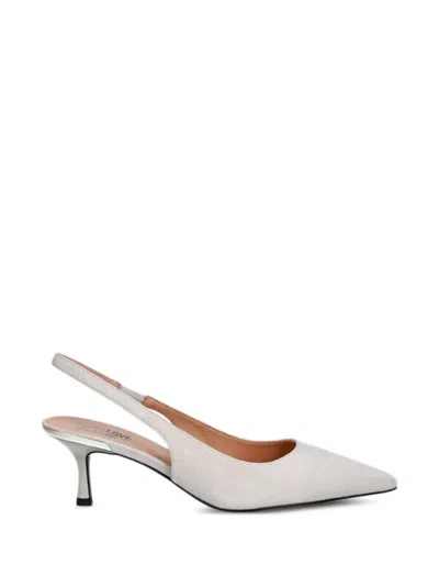 Love Moschino Pointed Slingback Pumps In Neutral