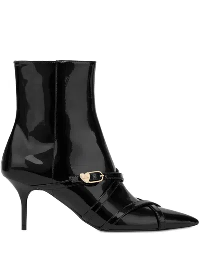 Love Moschino Pointed-toe Ankle Boots In Black