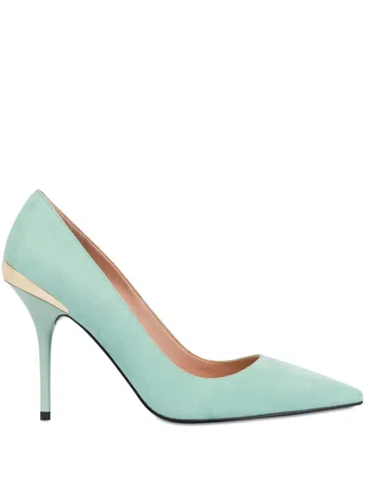 Love Moschino Pointed Toe Heel Pumps In Green