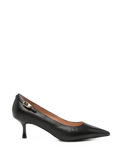 Love Moschino Pointed-toe Leather Pumps In Black