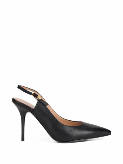 Love Moschino Pointed-toe Slingback Heeled Pumps In Black