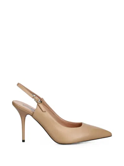 Love Moschino Pointed-toe Slingback Pumps In Neutral