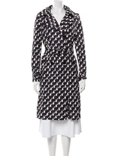 Pre-owned Love Moschino Printed Coat In Black