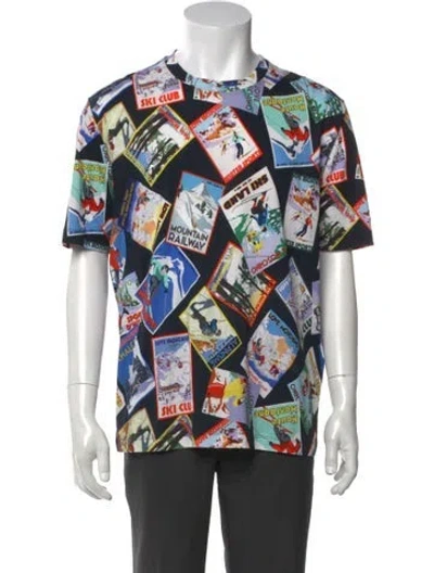 Pre-owned Love Moschino Printed Crew Neck T-shirt In Multi