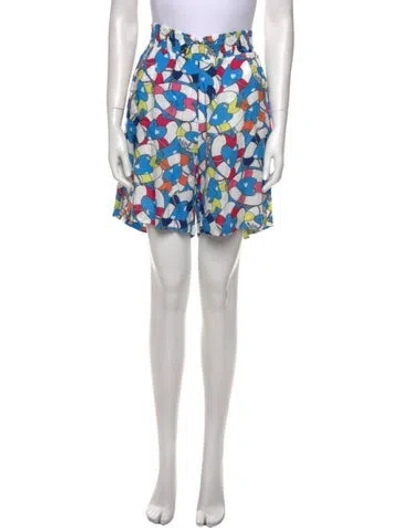 Pre-owned Love Moschino Printed Knee-length Shorts W/ Tags In Blue