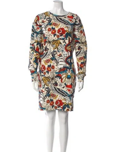 Pre-owned Love Moschino Printed Mini Dress In Multi