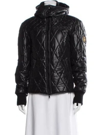Pre-owned Love Moschino Puffer Coat In Black