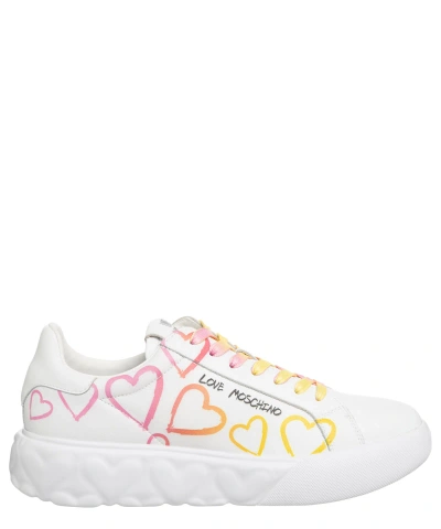 Love Moschino Puffy Heart Trainers In White