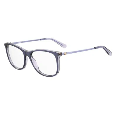 Love Moschino Purple Acetate Frames In Metallic