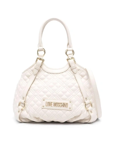 LOVE MOSCHINO BOLSA BANDOLERA - BLANCO