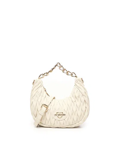 Love Moschino Quilted Bag With Logo In White