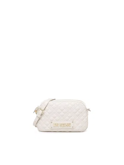 Love Moschino Quilted Bag With Logo In White