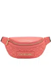 Love Moschino Quilted Belt Bag In Orange