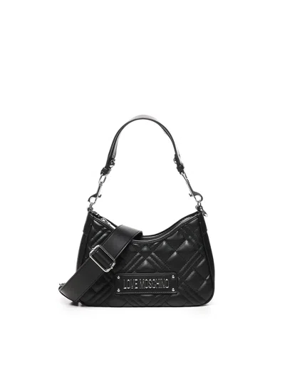 Love Moschino Quilted Black Bag With Logo