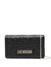 Love Moschino Shiny Shoulder Bag In Black