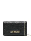 Love Moschino Quilted Chain Cross Body Bag In Black