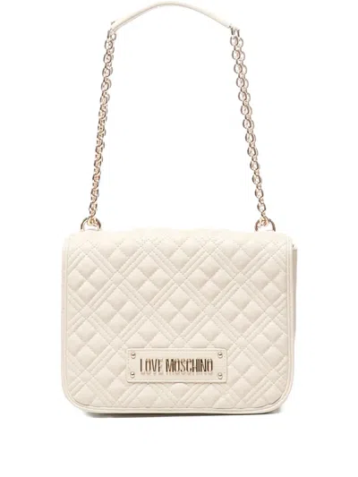 Love Moschino Quilted Chain Shoulder Bag In Neutral