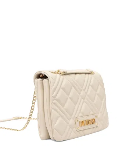 Love Moschino Quilted Chain Shoulder Bag In Neutral