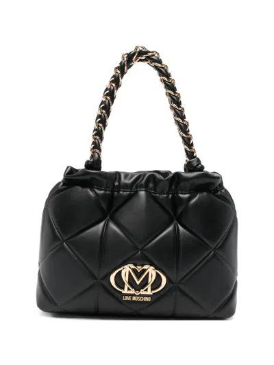 Love Moschino Quilted Chain-strap Shoulder Bag In Black
