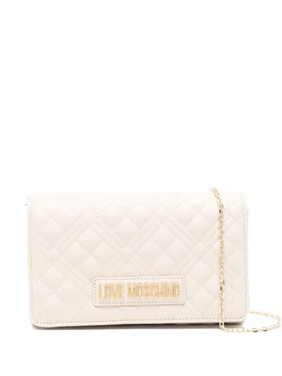Love Moschino Quilted Chain-strap Shoulder Bag In Neutral