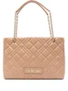Love Moschino Quilted Chain-strap Shoulder Bag In Neutral