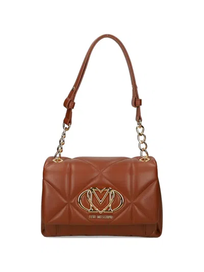 Love Moschino Quilted Chain-strap Cross Body Bag In Brown