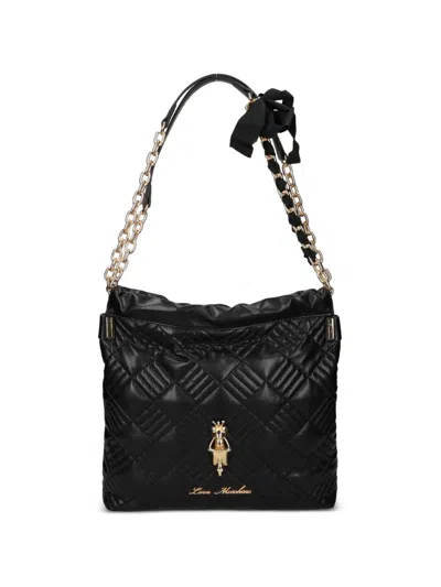 Love Moschino Quilted Chain-strap Tote Bag In Black