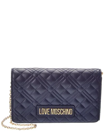 Love Moschino Quilted Crossbody In Blue