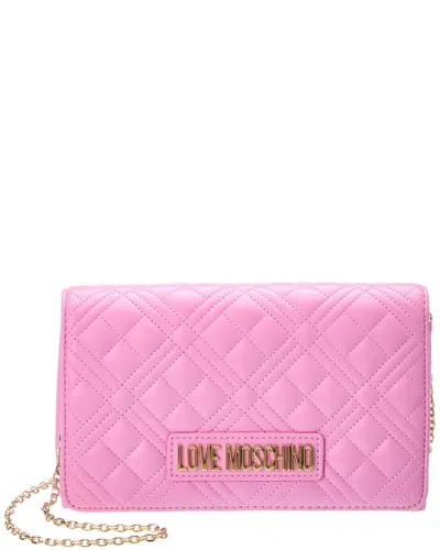 Love Moschino Quilted Crossbody In Pink