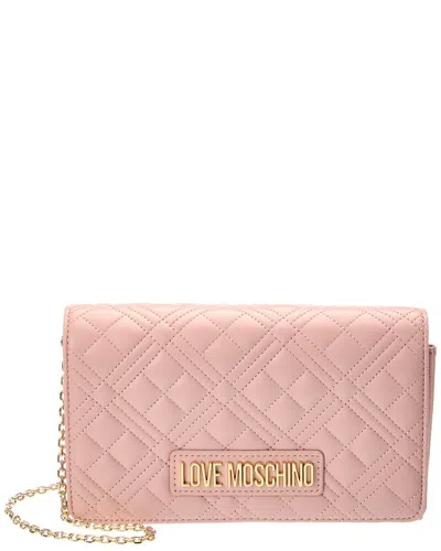 Love Moschino Quilted Crossbody In Pink