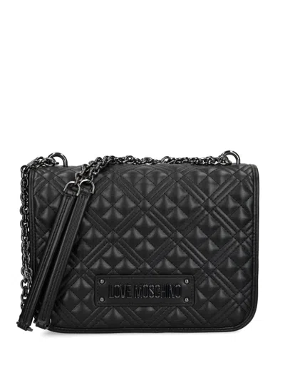 Love Moschino Quilted Crossbody Bag In Black