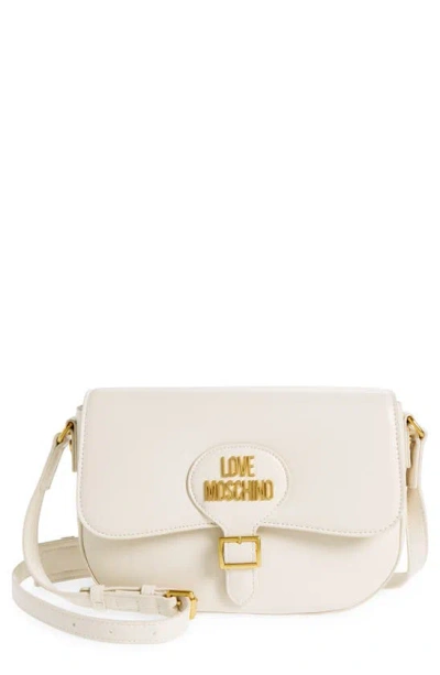 Love Moschino Quilted Crossbody Bag In White