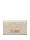 Love Moschino Quilted Crossbody Bag In Neutrals