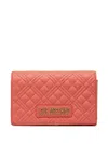 Love Moschino Quilted Crossbody Bag In Orange