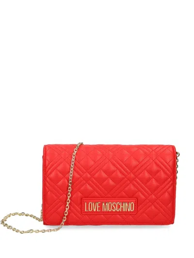 Love Moschino Quilted Crossbody Bag In Red