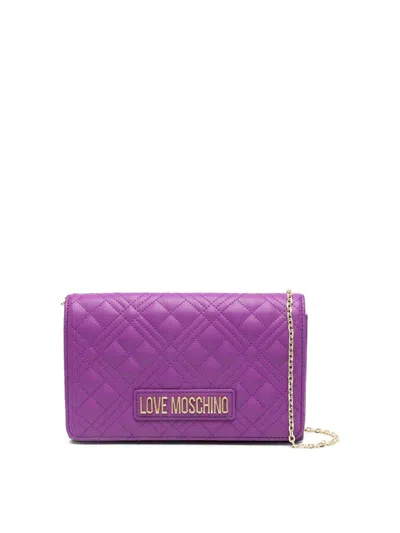 Love Moschino Quilted Crossbody In Pink
