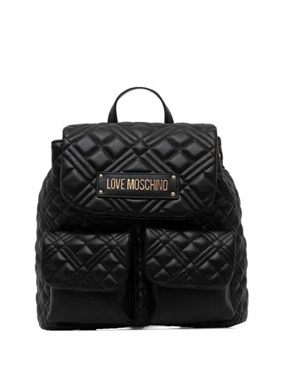 Love Moschino Quilted-design Backpack In Black