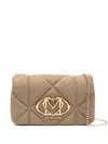 Love Moschino Quilted-effect Logo-plaque Cross Body Bag In Neutral