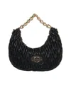 Love Moschino Quilted Hobo Bag In Black