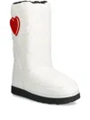 Love Moschino Quilted Heart-detail Snow Boots In White