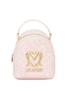 Love Moschino Quilted Heart-logo Backpack In Pink