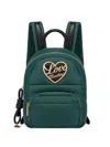 Love Moschino Quilted Heart-plaque Backpack In Green