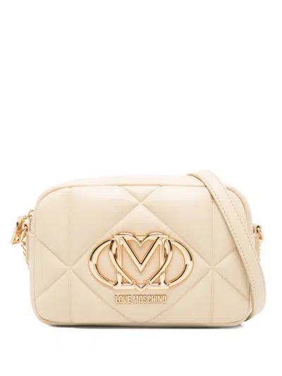 Love Moschino Quilted Logo Crossbody Bag In Red