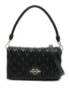 Love Moschino Quilted Logo-lettering Shoulder Bag In Black